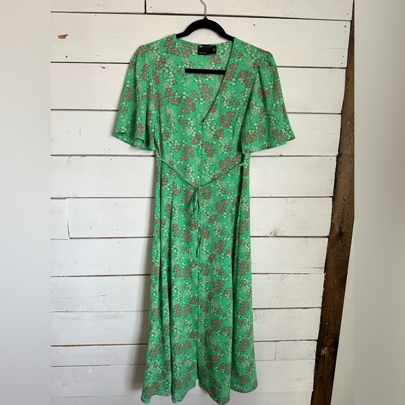 ASOS Floral Button-Through Midi Tea Dress - Picture 2 of 5